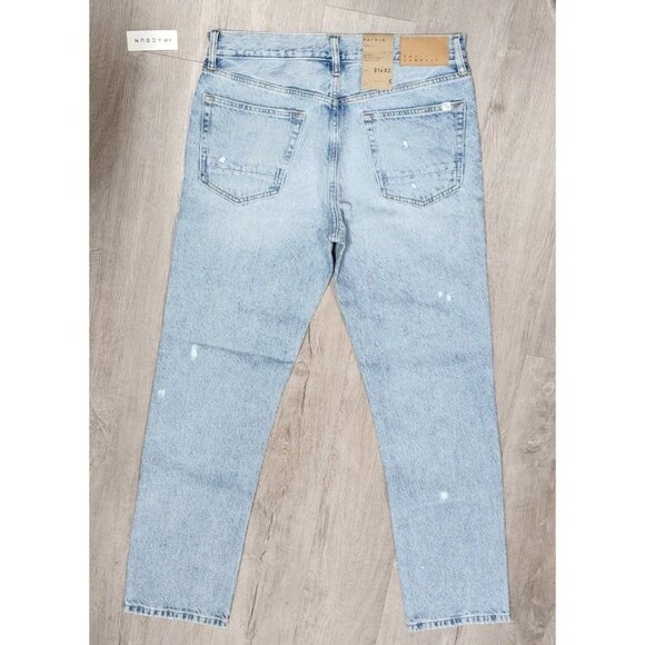 Pacsun Jeans Mid Rise Straight Leg 31x32  NWT Distressed Light Wash Denim Relax - Picture 11 of 11